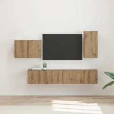 vidaXL TV falit kabinet szett 4 pcs Artisan tölgy Faanyag