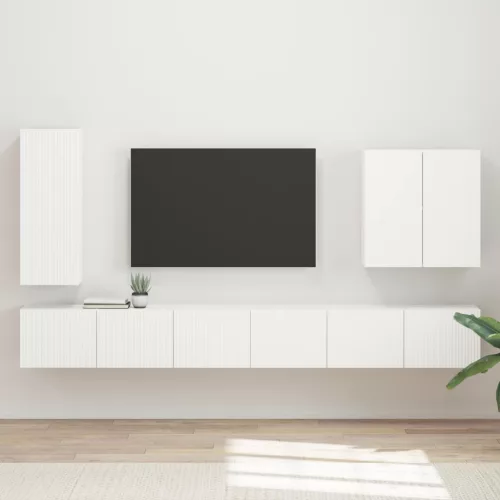 vidaXL Falra szerelhető 6 pcs Fehér