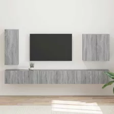 vidaXL Falra szerelhető 6 pcs Szürke Sonoma