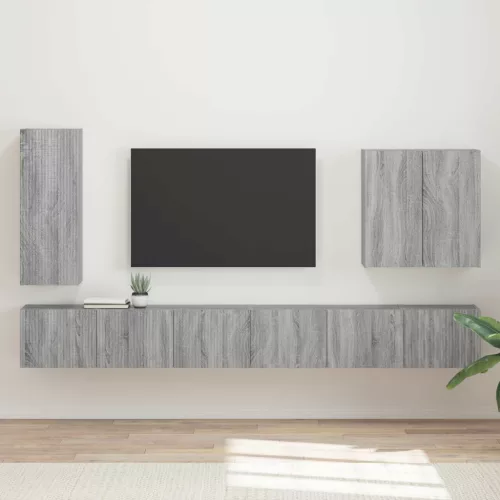 vidaXL Falra szerelhető 6 pcs Szürke Sonoma