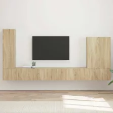 vidaXL Falra szerelhető 6 pcs Sonoma tölgy