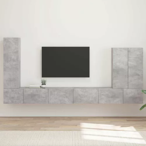 vidaXL Falra szerelhető 6 pcs Beton Szürke
