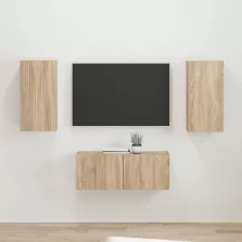 vidaXL TV szekrény garnitúra 2 pcs Sonoma tölgy Faanyag