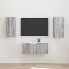 vidaXL TV szekrény garnitúra 2 pcs Szürke Sonoma Faanyag
