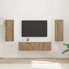 vidaXL TV szekrény garnitúra 2 pcs Artisan tölgy Faanyag