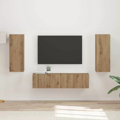 vidaXL TV szekrény garnitúra 2 pcs Artisan tölgy Faanyag