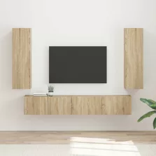 vidaXL TV szekrény garnitúra 3 pcs Sonoma tölgy Faanyag
