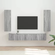 vidaXL TV szekrény garnitúra 3 pcs Szürke Sonoma Faanyag