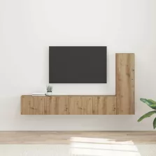 vidaXL TV szekrény garnitúra 3 pcs Artisan tölgy Faanyag
