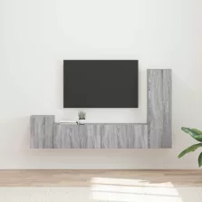 vidaXL TV szekrény garnitúra 4 pcs Szürke Sonoma Faanyag