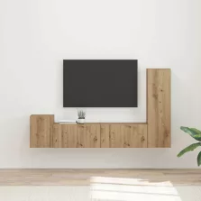 vidaXL TV szekrény garnitúra 4 pcs Artisan tölgy Faanyag