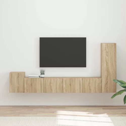 vidaXL TV szekrény garnitúra 3 pcs Sonoma tölgy Faanyag