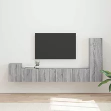 vidaXL TV szekrény garnitúra 3 pcs Szürke Sonoma Faanyag