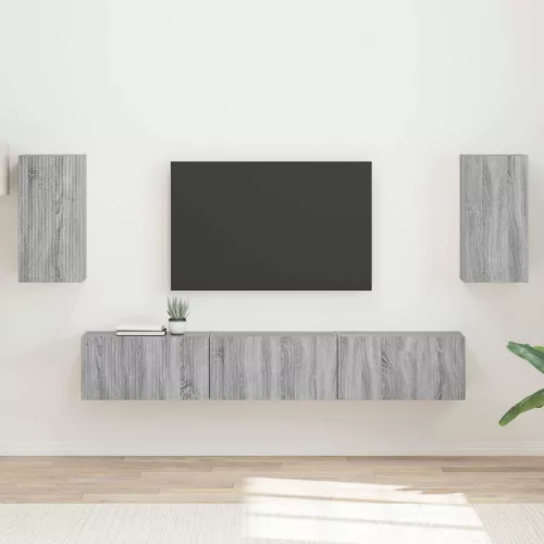 vidaXL TV szekrény garnitúra 5 pcs Szürke Sonoma Faanyag