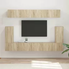 vidaXL TV szekrény garnitúra 5 pcs Sonoma tölgy Faanyag