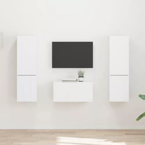 vidaXL TV szekrény garnitúra 5 pcs Fehér Faanyag