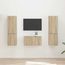 vidaXL TV szekrény garnitúra 5 pcs Sonoma tölgy Faanyag