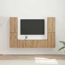 vidaXL TV szekrény garnitúra 6 pcs Artisan tölgy Faanyag