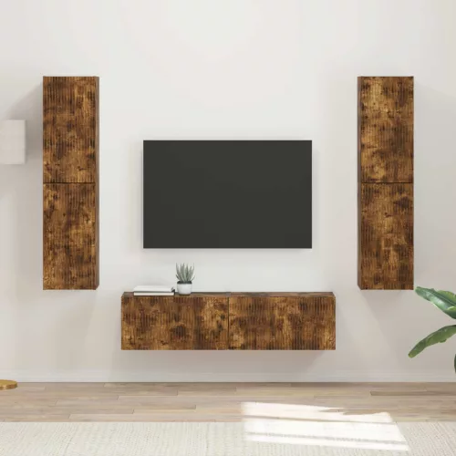 vidaXL TV szekrény garnitúra 6 pcs Füstölt tölgy Faanyag