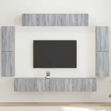 vidaXL TV szekrény 8 pcs Szürke Sonoma
