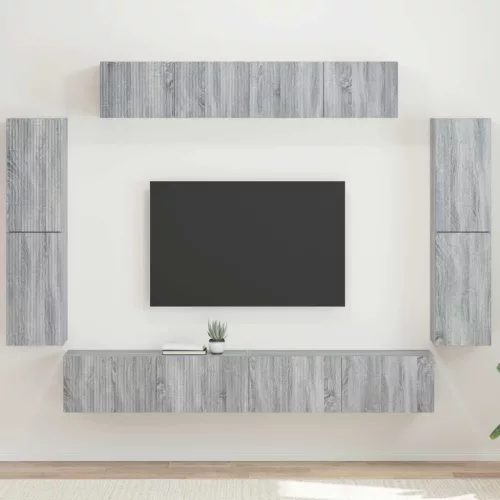 vidaXL TV szekrény 8 pcs Szürke Sonoma