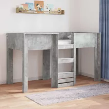   vidaXL Szükidő ágy tárolóval Beton Szürke 75 x 190 cm Faanyag