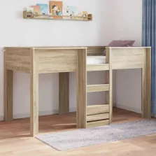   vidaXL Szükidő ágy tárolóval Sonoma tölgy 90 x 190 cm Faanyag