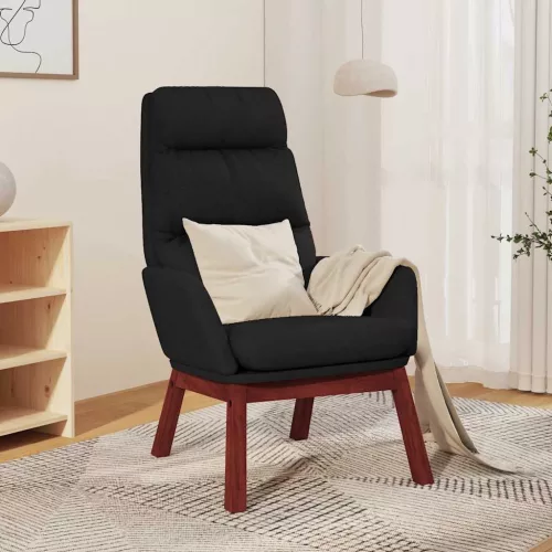 vidaXL fekete szövet pihenőfotel
