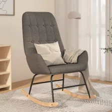 vidaXL világosszürke szövet hintaszék