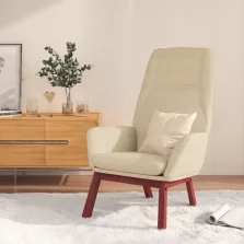 vidaXL krémszínű szövet pihenőfotel