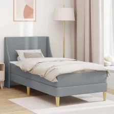   vidaXL Ágykeret matraccal Világosszürke 80x 200 cm Poliészter