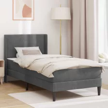   vidaXL Ágykeret matracmal Sötétszürke 80 x 200 cm Bársony