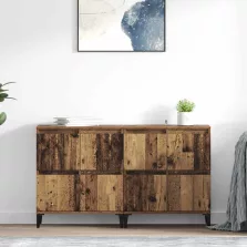   vidaXL Oldalszekrények 2 pcs Öreg fa 60 x 35 x 70 cm Faanyag