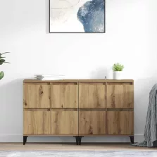   vidaXL Oldalszekrények 2 pcs Artisan tölgy 60 x 35 x 70 cm Faanyag