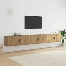   vidaXL Fali TV szekrény szett 3 pcs Artisan tölgy 100 x 34,5 x 40 cm