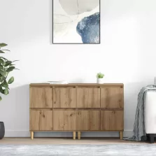   vidaXL Oldalszekrények 2 pcs Artisan tölgy 60 x 35 x 70 cm Faanyag