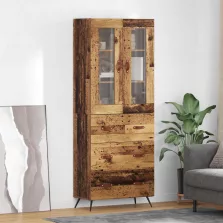   vidaXL Highboard Szekrény Falra szerelhető 2 pcs Öreg fa Faanyag