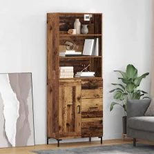   vidaXL Magasfiú fiókkal Öreg fa 69,5 x 34 x 180 cm Faanyag