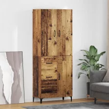   vidaXL Magasfiú Falra szerelhető Öreg fa 69,5 x 34 x 180 cm Faanyag