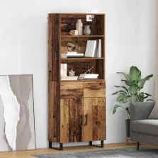   vidaXL Magasfiú fiókkal Öreg fa 69,5 x 34 x 180 cm Faanyag