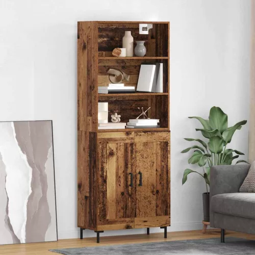 vidaXL Magasfiú Öreg fa 69,5 x 34 x 180 cm Faanyag
