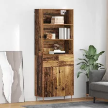   vidaXL Magasfiú fiókkal Öreg fa 69,5 x 34 x 180 cm Faanyag