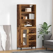   vidaXL Magasfiú fiókkal Öreg fa 69,5 x 34 x 180 cm Faanyag