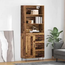  vidaXL Magasfiú fiókkal Öreg fa 69,5 x 34 x 180 cm Faanyag