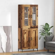 vidaXL Magasfiú 2 pcs Öreg fa 69,5 x 34 x 180 cm Faanyag