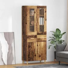  vidaXL Magasfiú fiókkal Öreg fa 69,5 x 34 x 180 cm Faanyag