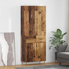   vidaXL Magasfiú Falra szerelhető Öreg fa 69,5 x 34 x 180 cm Faanyag
