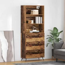   vidaXL Magasfiú fiókkal Öreg fa 69,5 x 34 x 180 cm Faanyag