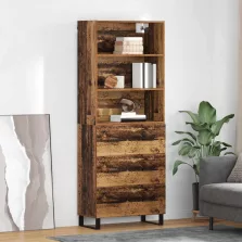   vidaXL Magasfiú fiókkal Öreg fa 69,5 x 34 x 180 cm Faanyag