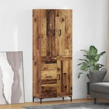  vidaXL Magasfiú Falra szerelhető Öreg fa 69,5 x 34 x 180 cm Faanyag